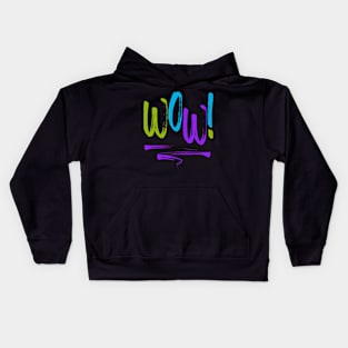 WOW – Motivation in Blue Kids Hoodie